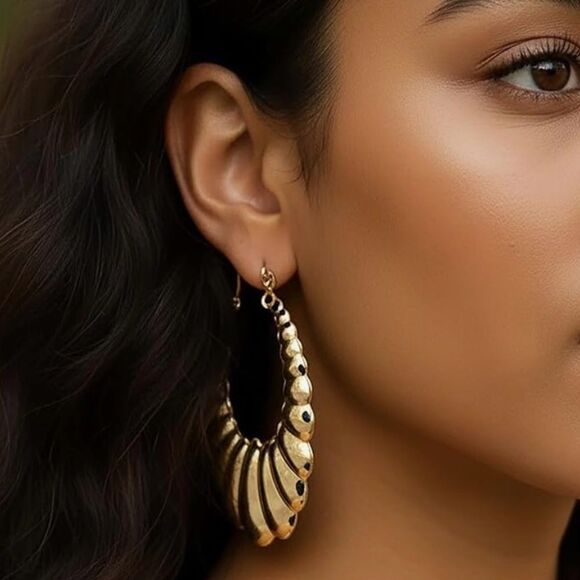 Jewelry - NEW 14K Gold Plated Hoop Earrings